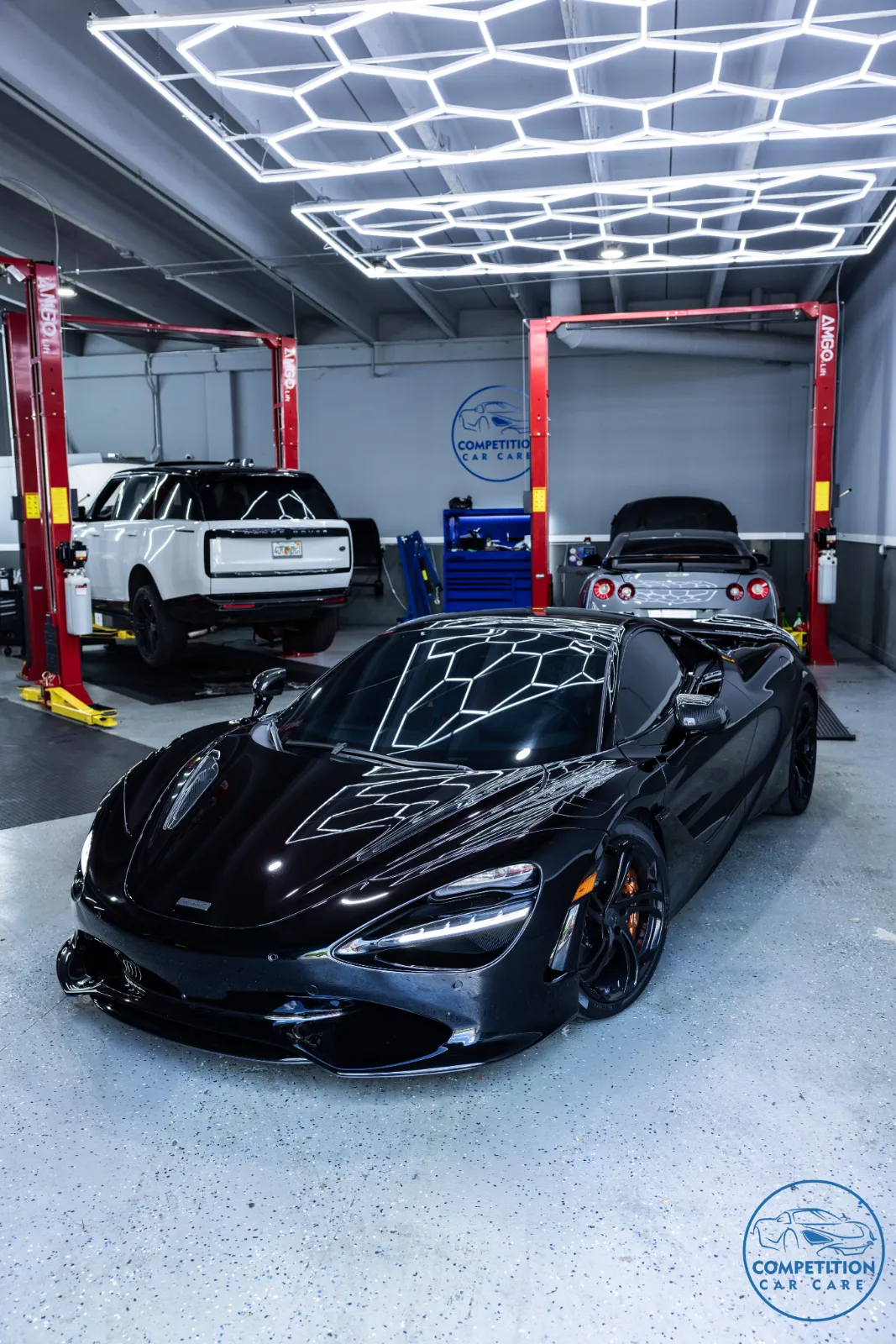 McLaren 720S in the Competition Car Care bay